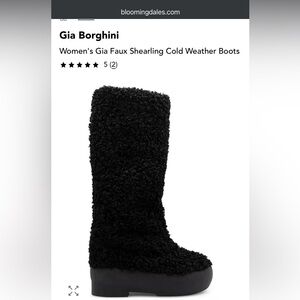 Gia borghini Women's Black Fuzzy Boots